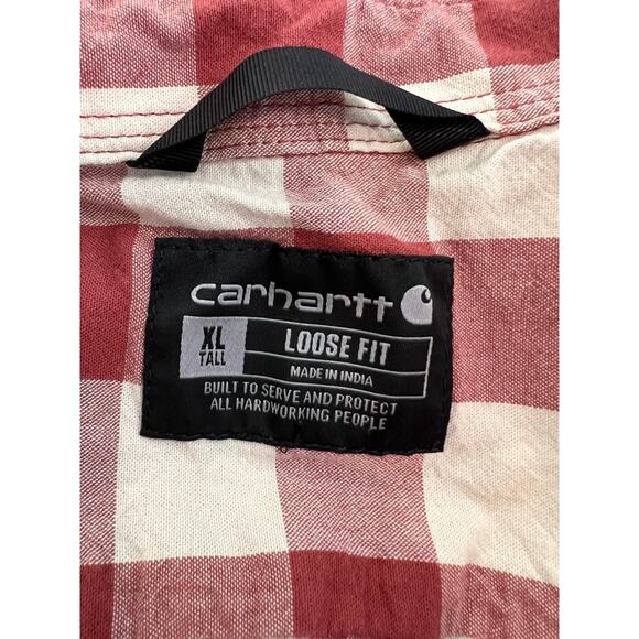Carhartt Loose Fit Short Sleeve Check Print Shirt XL - Picture 5 of 6